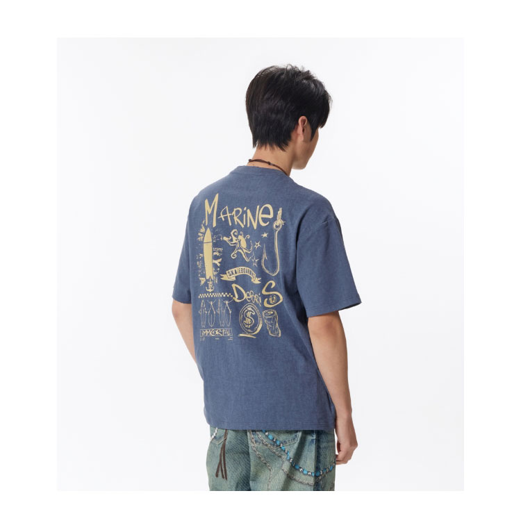 IMMORTA美式hiphop高街ins衣服短袖T恤男夏宽松25-35岁痞帅男短